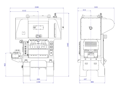 Механический двухстоечный пресс (45 т), MDH-45T