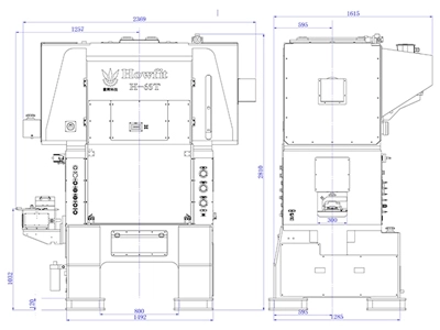 Механический двухстоечный пресс (65 т), MDH-65T