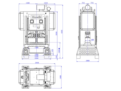 Двухстоечный кривошипный пресс (125 т), DDL-125T