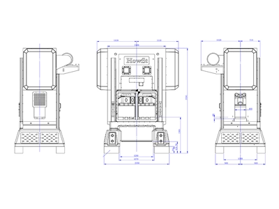 Двухстоечный кривошипный пресс (125 т), DDH-125T