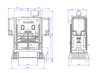Двухстоечный кривошипный пресс (220 т), DDH-220T