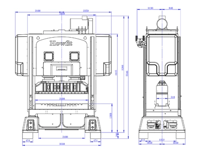 Двухстоечный кривошипный пресс (360 т), DDH-360T