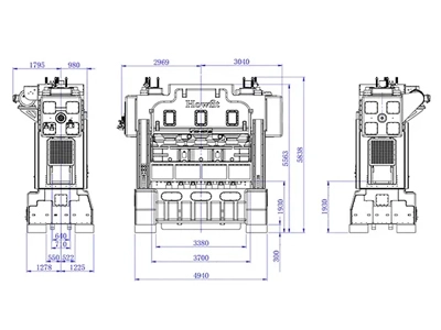 Механический двухстоечный пресс (400 т), DDH-400ZW-3700
