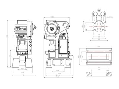 Механический C-образный пресс (16 т), HC-16T